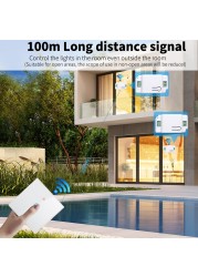 Wireless Switch with Touch Glass Panel, 1/2/3 Button, RF433Mhz, Smart Home Improvement, Wireless Remote Control, Controller, 90-240V