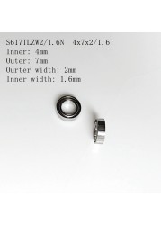 10pcs Non-standard turbine bearings S617TLW2/1.6N 4x7x 2/1.6mm