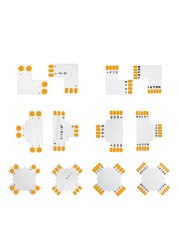 2pin 3pin 4pin 5pin Led Strip Connector L/T/X Shape Soldering Corner Width 10mm For RGB LED Light 3528 5050 WS2811 WS2812B 5630