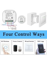 Tuya Smart WiFi and Rf Light Switch 433MHz Kinetic Wall Switch No Battery Needed Wireless Remote Control Timing 220V 16A for Alexa