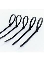 Self Locking Nylon Cable Ties, 700mm, Width 9.0mm, 20 Pieces, Colorful Plastic Zipper, Black, UL Approved Accessory