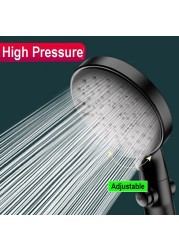 5 Th Equipment Bathroom Shower Head High Pressure Water Saving Adjustable Adjustable Shower Head Premium Flood Faucet System Accessories