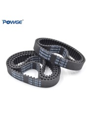 POWGE HTD 3M timing belt pitch length 129/132/135/138/141/144/147/150/153/156mm width 6-30mm 129-3M/135-3M/144-3M/150-3M rubber