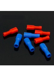 200pcs 100 red + 100 blue fully insulated 4.8mm female spade connector crimp terminal