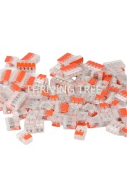 75pcs 221 Electrical Connectors Wire Block Clamp Cable Terminal Reusable Small Quick Home Connector Wire Terminal