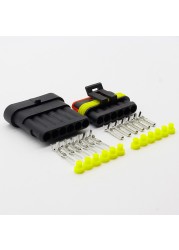 5 Sets New Car Part 6 Pin Way Sealed Waterproof Electrical Wire Connector Auto Plug Set