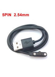 1pc 5 Pin Pogo Magnet Cable for Kids Smart Watch USB Charging Cable 2.54mm Charging Cable for A20 A20S TD05 V6G Magnetic Charger