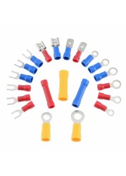 480/1200pcs assorted spade terminals insulated cable connector electrical wire assorted crimp butt loop thorn loop lugs plier