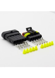 5 Sets New Car Part 5 Pin Way Sealed Waterproof Electrical Wire Connector Auto Plug Set