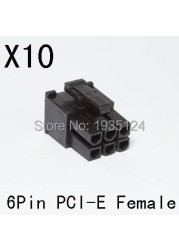 Good quality molex connect tor10pcs black 6pin PCI-E female 4.2mm 5559 GPU connector