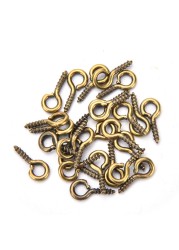 100pcs Gold/Silver Color Small Sheep Eyes Screw for Necklace Jewelry Findings Jewelry Accessories 8mm 10mm