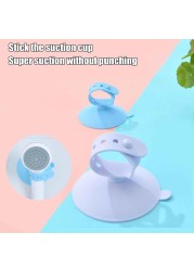 Space Saving Shower Head Holder Home Hotel Durable Strong Suction No Drilling Silicone Wall Mounted Solid Bathroom Accessories