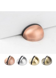 Restaurant, dual-use anti-collision stainless steel child safety punch free hotel floor mounted sticker protective door stopper