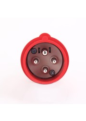 32A 4 Pin 380V-415V IP44 3P+E Power Supply Waterproof Dustproof Male and Female Plug Socket Industrial Connectors