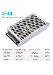 30W Dual Switching Power Supply D-30 5V 24V 12V Wholesale