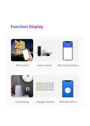 20A Tuya EU Plug WiFi Wireless Timer Socket Remote Power Monitor Air Conditioner Remote Control Smart Life Alexa Google Home Alice