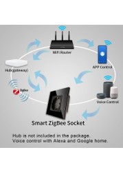 bingobic ZigBee Socket Adapter EU16A Smart Plug Remote Control APP Tuya Port Compatible with Alexa Google Home Assistant