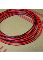 16 18 20 22 24 26 AWG 2 Pins Copper Wire DIY LED Lamp Connector Red and Black Flat Ribbon Cable 300V 80C