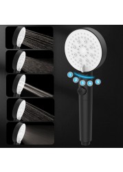 EHEH 5-Mode Shower Head Water Saving High Preassure Waterfall Shower ABS Plastic Handshowers Bathroom Accessories