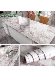 50 Colors Self Adhesive Marble Wallpaper Peel and Stick Waterproof Bathroom Kitchen Cabinets Desktop Stickers Home Decor Film