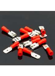 200pcs 6.3mm Female Male Spade Insulated Electrical Crimp Terminal Connectors Cable Terminals H1E1