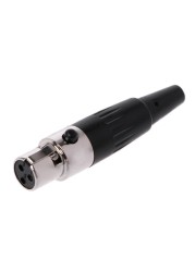 1pc High Quality Mini XLR 3 4 Pin Female Plug Small XLR Audio Microphone Connector For MIC Soldering Straight