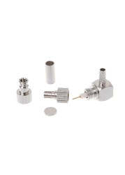 2 in 1 TS9/CRC9 Male Right Angle RF Coaxial Connector Adapter for RG174/178/316 LMR100