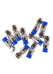 RG6 RG59 F Compression Coaxial Connectors Coax Cable Fitting Tools O-ring 10pcs