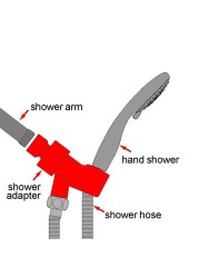 Multifunctional 3 Way Shower Head Holder Water Saving Diverter Combo Wall Mounted Shower Valve Repair Bracket
