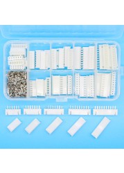 25 Sets Kit in a Box 6p 7p 8p 9p 10 Pin 2.54mm Pitch Terminal/Housing/Pin Header Connector Wire Connectors Adapter XH Kits