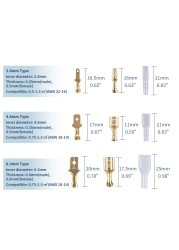 Insulated Box Wire Positive Negative Conductor 2.8/4.8/6.3mm Crimp Terminal Electrical Spade Connectors Assorted Kit