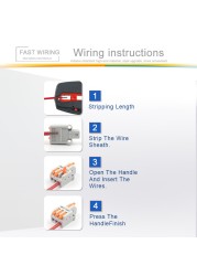 25/50/100pcs Quick Connector Compact Splitter Splicing Terminal Block M3 Screw Fixing Wire Connector for Connecting Electrical Cables