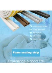 10 Meters Self Adhesive Door And Window Sealing Tape Glass Window Anti-collision Rubber Tape fFoam Sound Insulation Tape