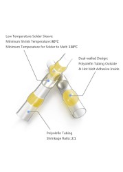 10/50pcs Insulator Welding Wire Connectors - Heat Shrink Welding Butt Connectors - Welding Connecting Kit - Marine Auto Insulated