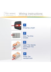 25/50/100pcs Quick Butt Wire Connector 2/3 Pin Interconnection Terminal Blocks Home Electrical Compact Connector Connectors for 28-12AWG