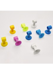 5pcs practical silicone non-drilling shockproof anti-crash suction cup protective universal floor door stopper