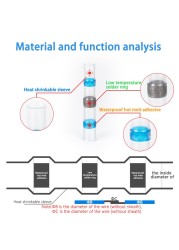 100/800pcs Heat Shrink Butt Terminals Crimp Terminal Solder Seal Waterproof Electrical Wire Twisting Cable Kit With Mini Heat Gun