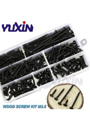 230pcs wood screw set cross recessed fiberboard screw zinc plated self tapping screw countersunk flat head flat board