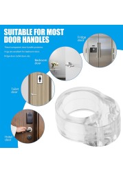 New Silicone Door Stop Transparent Door Handle Buffer Safety Shock Pad Wall Furniture Protection Home Door Stop