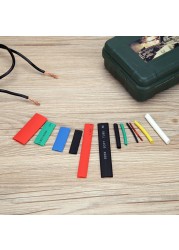 70/300pcs Heat Shrink Tubing Electrical Flexible Cable Tube 2:1 Halogen-Free Heat Shrink Polyolefin Tube Wire Cable Sleeve Kit