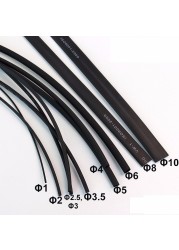 10 Meters/Set Black Transparnt Clear 2:1 Heat Shrink Tube Wire Cable Sleeving Wrap 1mm 2mm 3mm 4mm 5mm 6mm 8mm 10mm 12mm 15mm