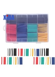 530pcs Heat Shrink Tubing Insulation Shrinkable Tube Electronic Assortment Polyolefin Wire Cable Sleeve Kit Heat Shrink Tube