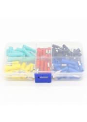 100pcs/set 5 Colors 16~14AWG Male Female Bullet Connector Terminals Wire Crimp Terminals