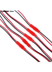 New 20pcs Red Connector 2 Pin Connector Male Female JST Connector Cable 22 AWG Wire for RC Helicopter Battery LED Decoration Lights