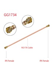 10pcs RG178 Pigtail U.fl IPX IPEX1 Female to U.fl IPEX1 Female WiFi Antenna Extension RF Coaxial Cable for Router 3g 4g Modem