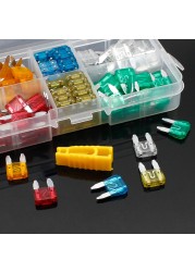 120pcs New Mini Auto Auto Car Boat Truck Fuse Blade Square Assortment 5A 10A 15A 20A 25A 30A