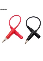 2pcs Alligator selp to AV Banana Plug Tester Cable Lead Connector Dual Tester Probe Alligator Clip for Multimeter Measure Tool HOT