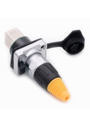 1set RJ45 Waterproof Aviation Female Socket Male Plug 8P8C Net Modular Network Connector Network Interface Plug