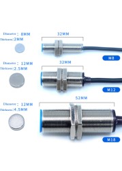 proximity sensor magnetic switch magnet sensor NPN three wire normally open send magnet M8M12M18 NJK