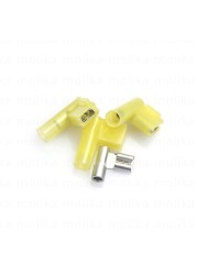 30/50/100PCS Nylon Flag Female Terminal Insulated 6.3mm Female Flag Spade Wire Connector Quick Crimp Wire Connector Terminal